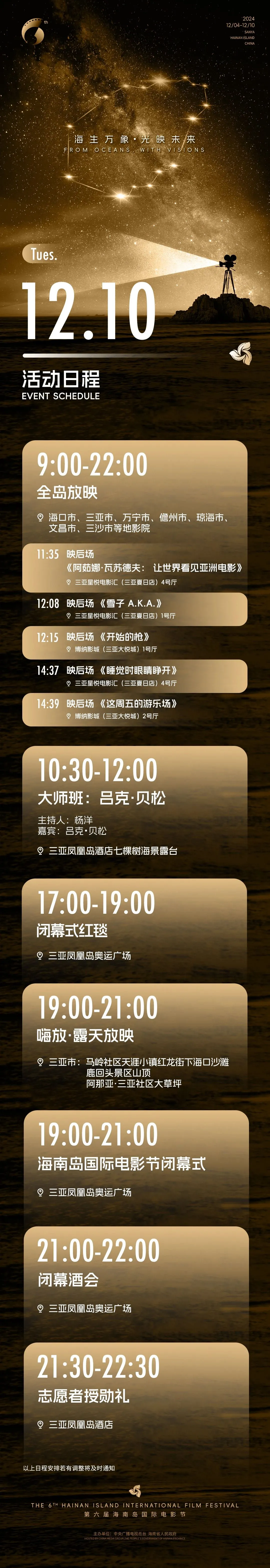 次日预告&映后嘉宾信息|闭幕式揭晓“金椰奖”十项大奖,青椰计划导师评委论坛重聚 插图